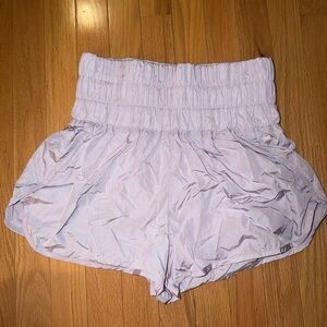 Free People The Way Home Run Shorts Light Lavender Smocked Waist Women's Shorts